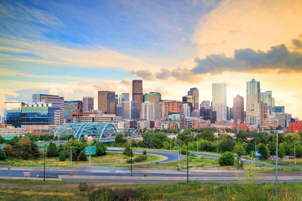 Denver City Skyline at Twilight