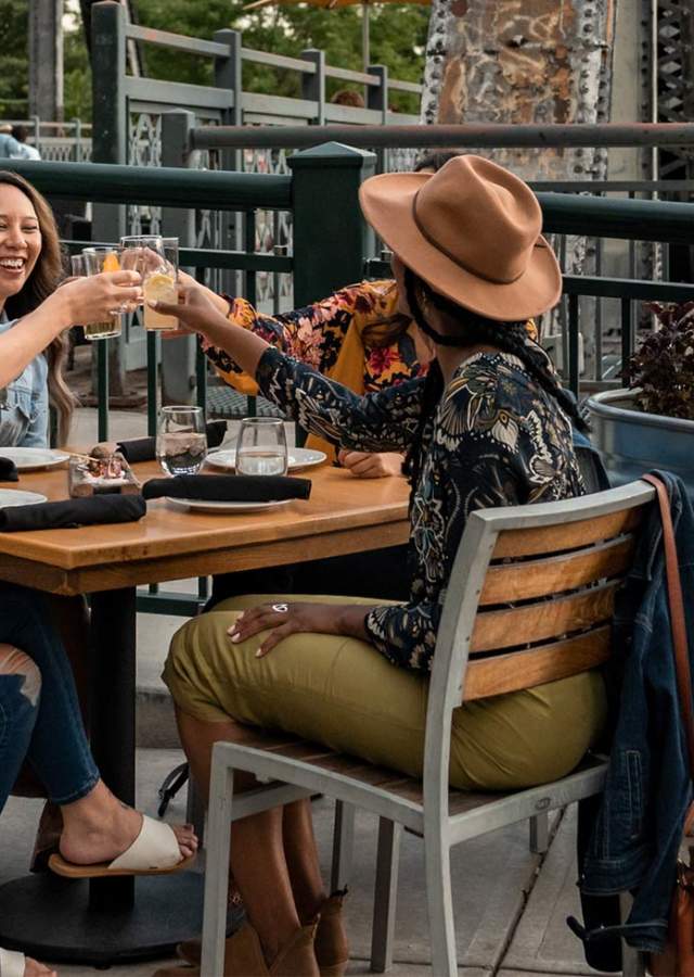 Women Dining in a Summer Afternoon