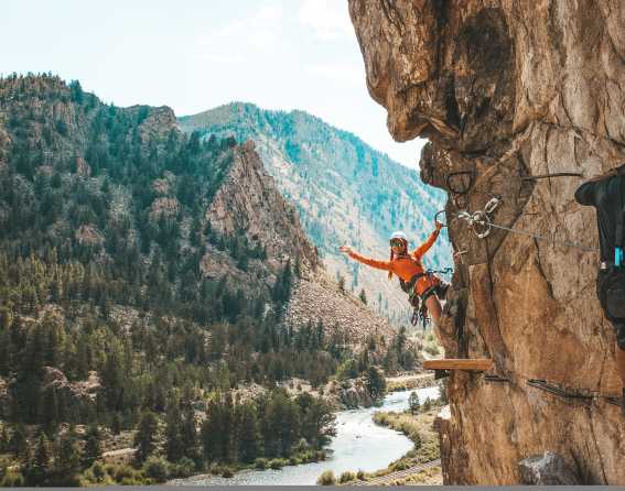 Granite via ferrata in Colorado