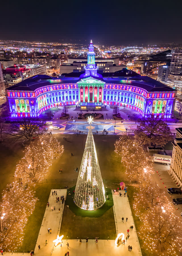 Civic Center Park during holidays