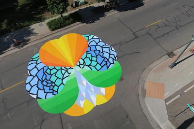 Street Art: Psychedelic Mural in Westminster, Colorado